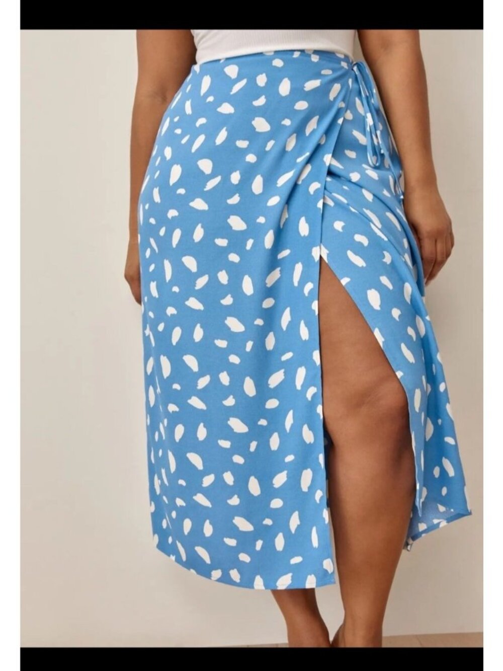 Reformation Kara Midi Wrap skirt size 16 Side Tie  Contemporary Coastal
